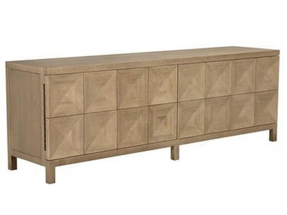 Quadrant 4-Door Sideboard in Washed Walnut Wood