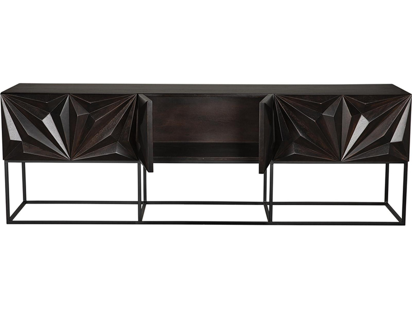 Zurich Rectangular Wood Ebony Walnut Console Table