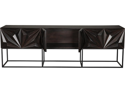 Zurich Rectangular Wood Ebony Walnut Console Table