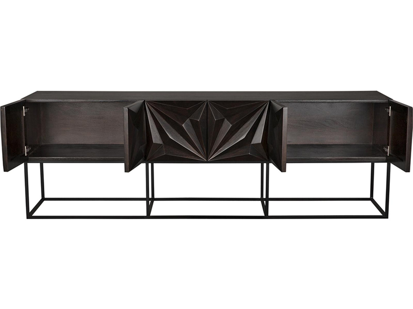 Zurich Rectangular Wood Ebony Walnut Console Table