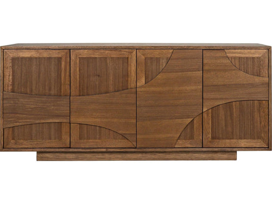 Collage 4-Door Walnut Sideboard in Dark Walnut