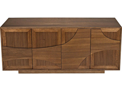 Collage 4-Door Walnut Sideboard in Dark Walnut