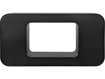 Shylock Rectangular Metal Console Table in Matte Black