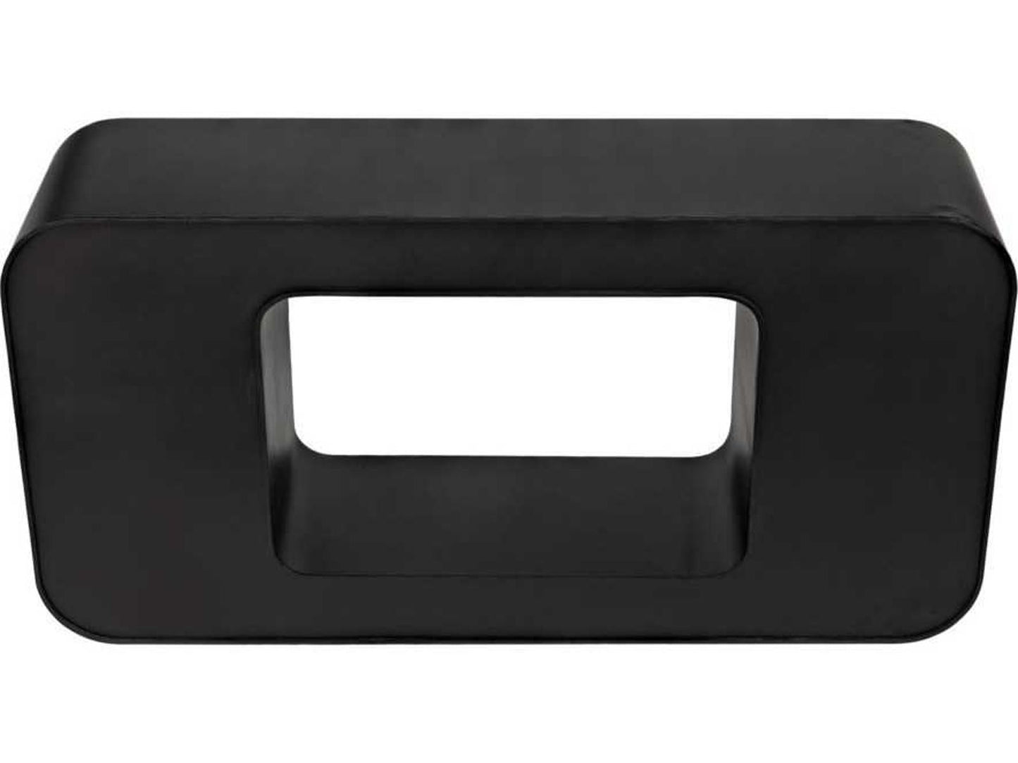 Shylock Rectangular Metal Console Table in Matte Black