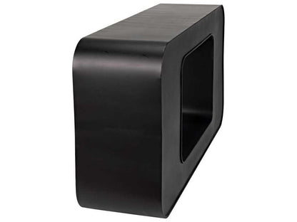 Shylock Rectangular Metal Console Table in Matte Black