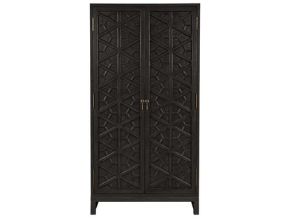 Maharadscha Small Armoire in Pale Mahogany with Matte Black Base