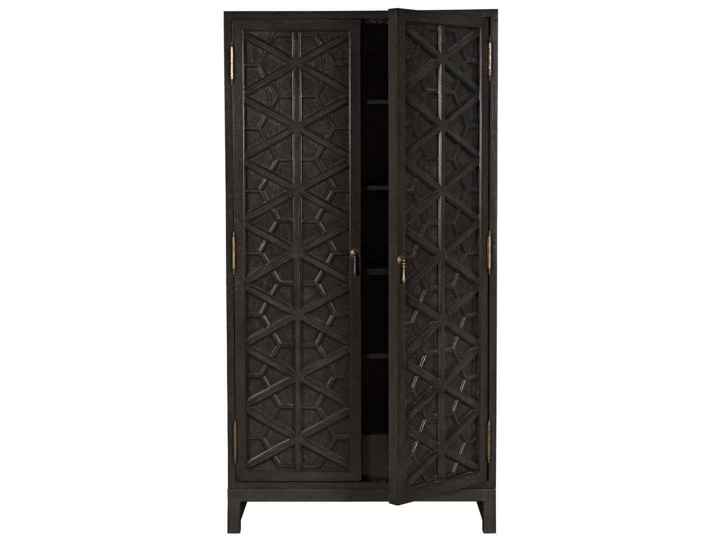 Maharadscha Small Armoire in Pale Mahogany with Matte Black Base
