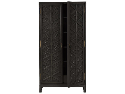 Maharadscha Small Armoire in Pale Mahogany with Matte Black Base