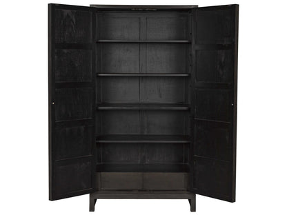 Maharadscha Small Armoire in Pale Mahogany with Matte Black Base