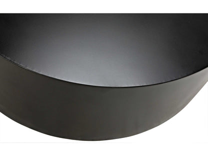 Ella Multi-Top Round Coffee Table in Matte Black Steel
