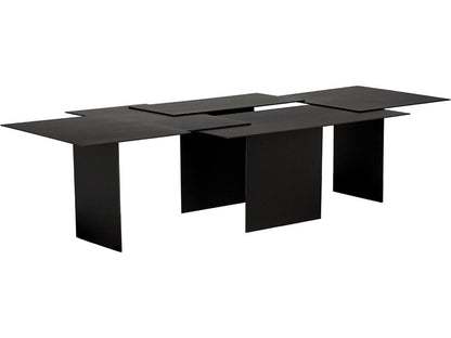 Delphi Rectangular Coffee Table in Matte Black Iron