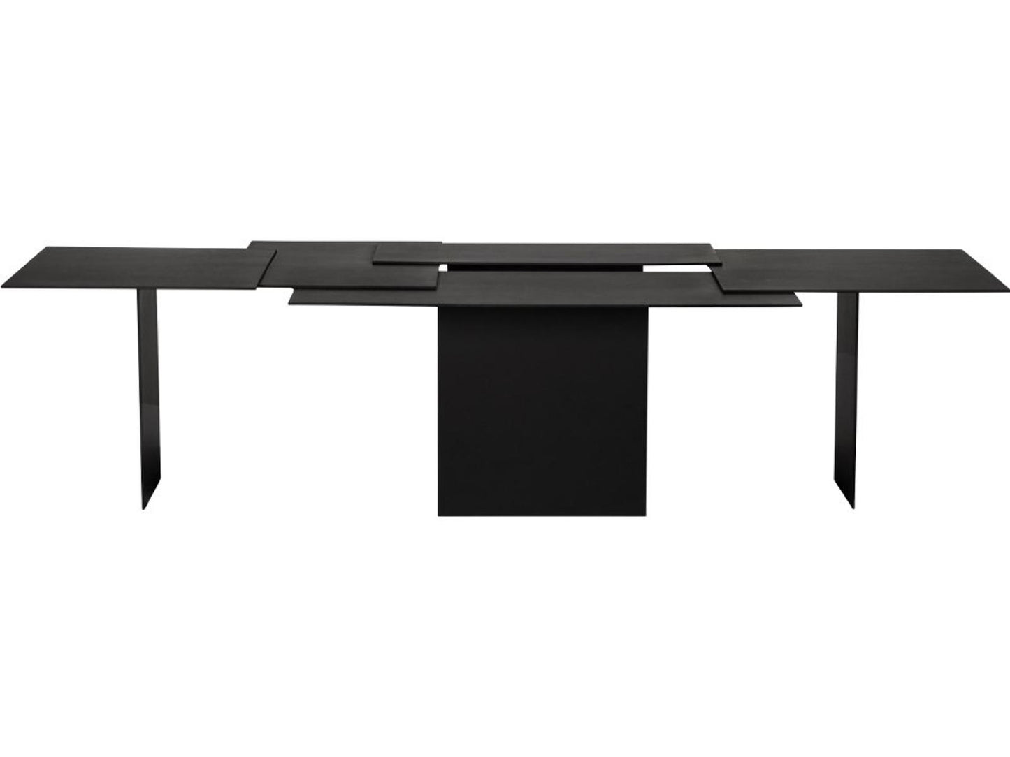 Delphi Rectangular Coffee Table in Matte Black Iron