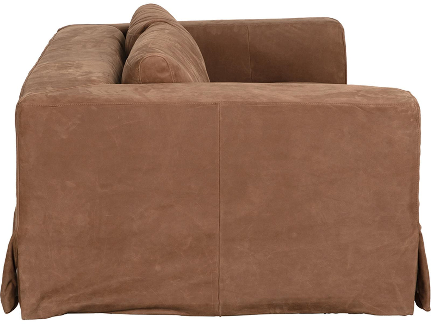 Plato 3-Seat Orris Brown Leather Sofa