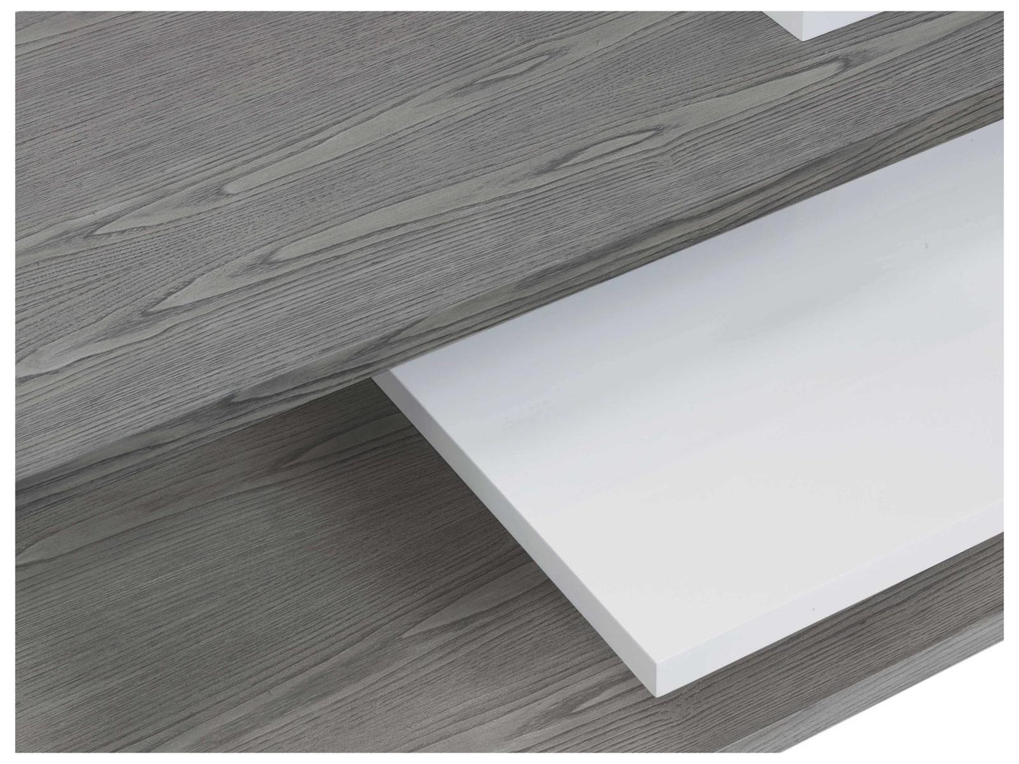 Rectangular Wood Grey & White Coffee Table