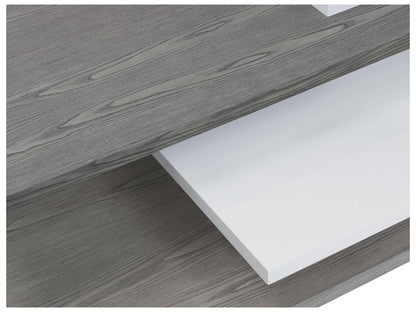 Rectangular Wood Grey & White Coffee Table