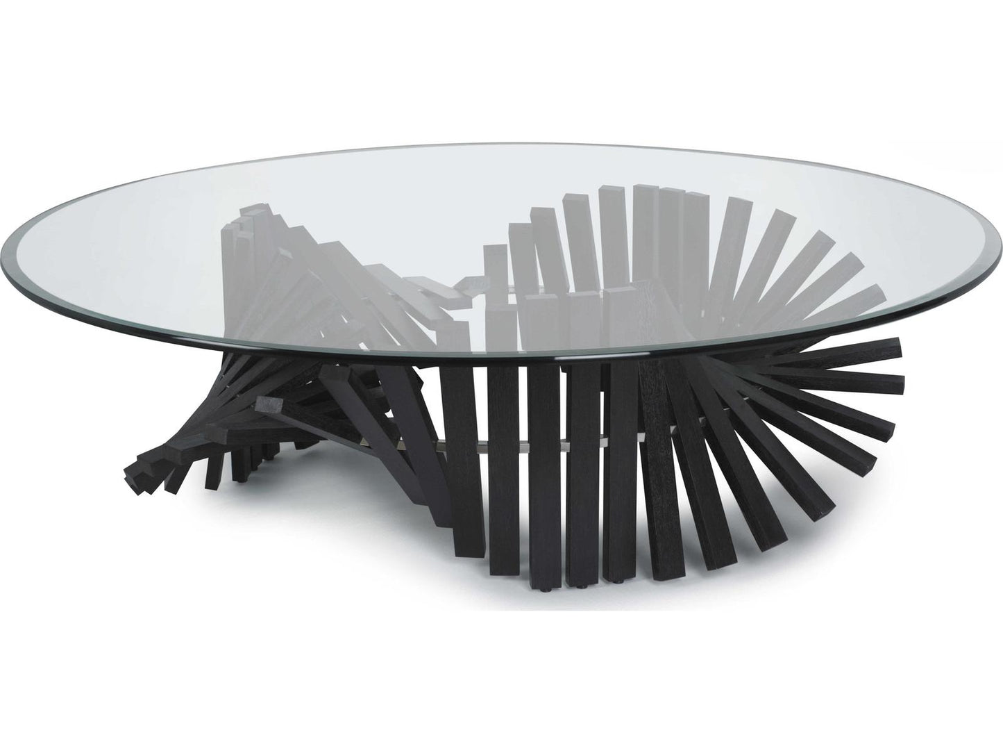 Remini Round Glass Light Brown Coffee Table