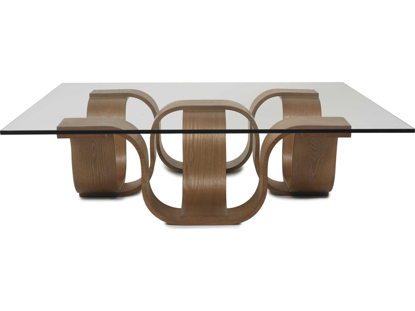 Square Glass Brown Coffee Table
