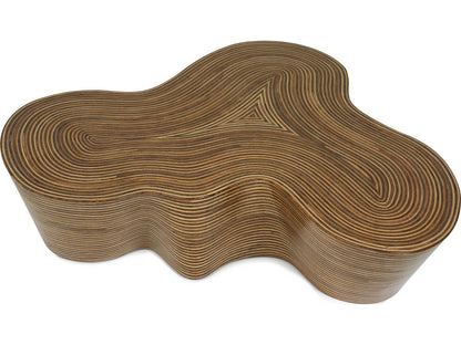 Orgo Organic Coffee Table in Showtime Wood Light and Brown Finish