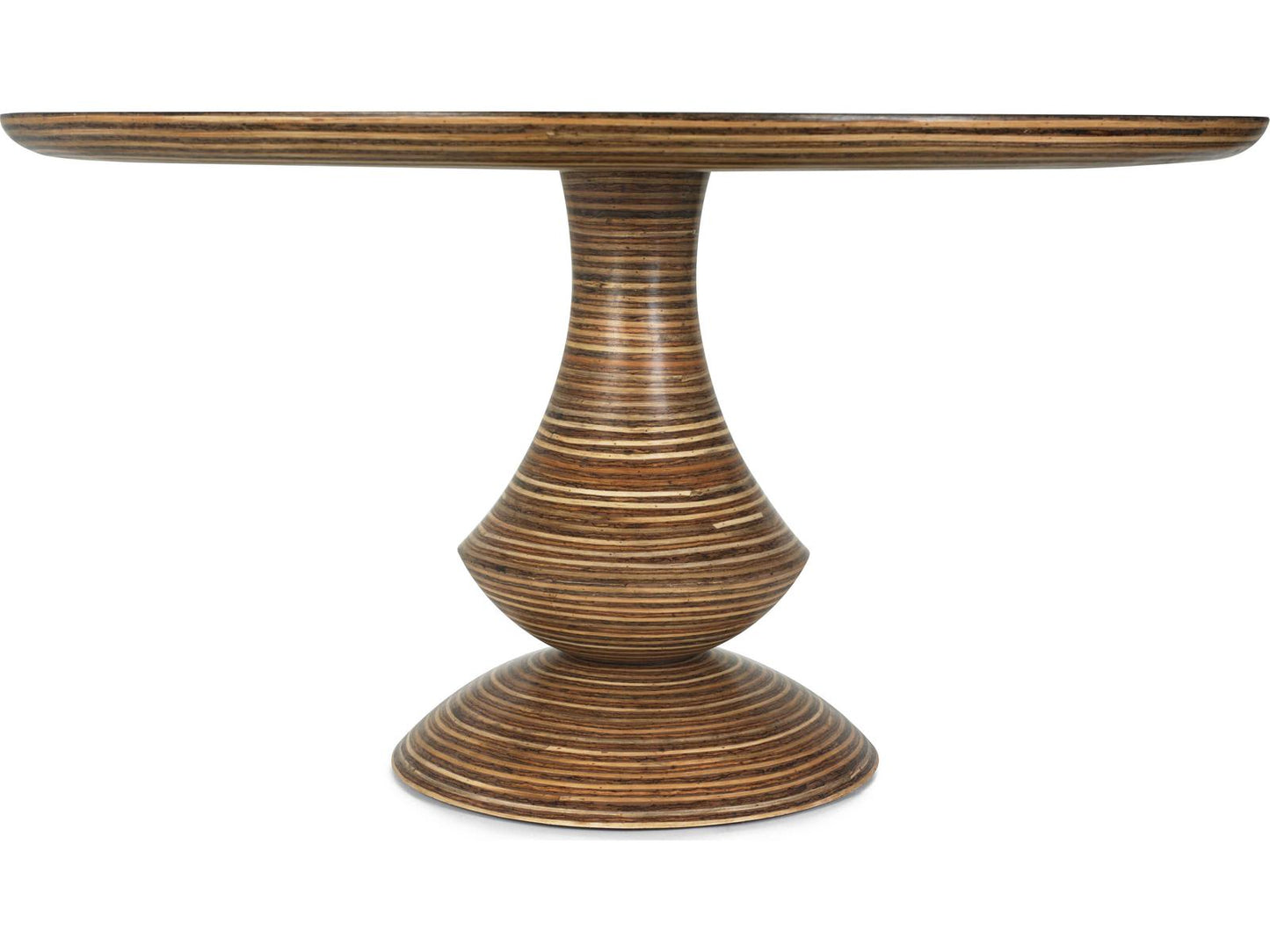 Showtime Round Dining Table in Natural Resin and Rattan