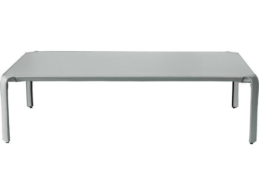 Libro Rectangular Leather Light Grey Coffee Table