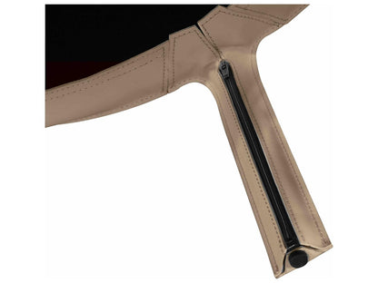 Libro Round Leather Taupe Coffee Table