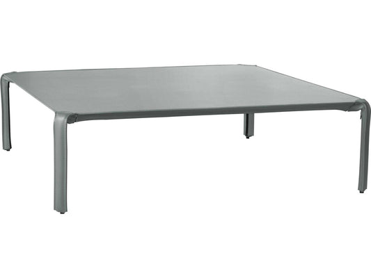 Libro Square Leather Light Grey Coffee Table
