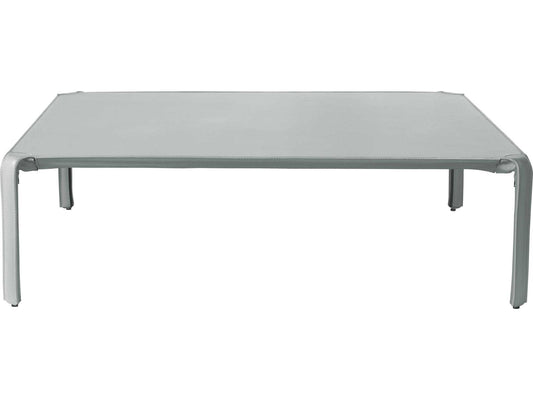 Libro Square Leather Light Grey Coffee Table
