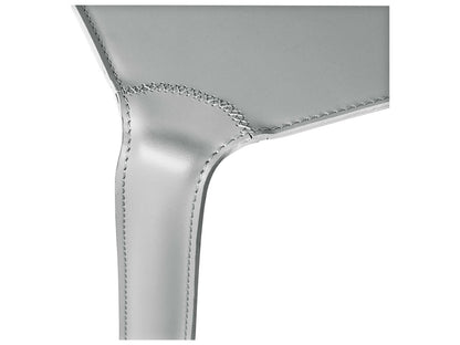 Libro Square Leather Light Grey Coffee Table