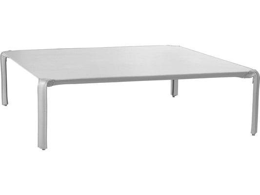 Libro Square Leather White Coffee Table