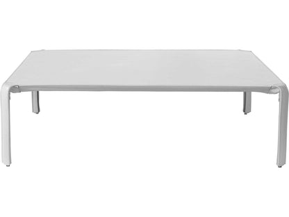 Libro Square Leather White Coffee Table