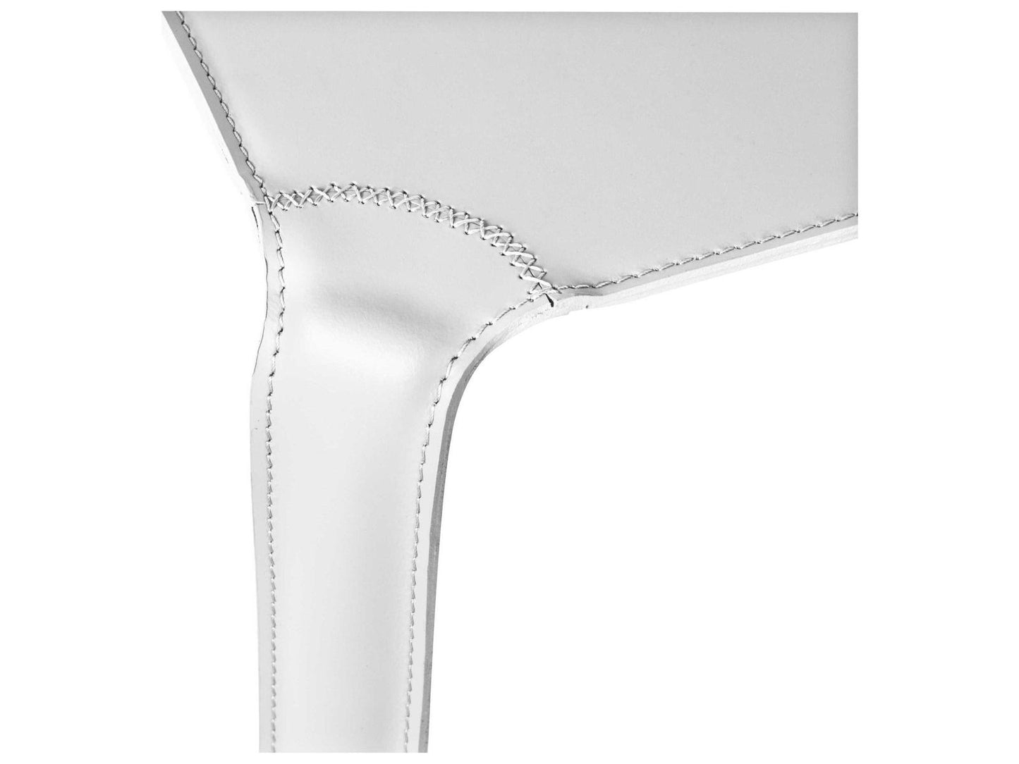 Libro Square Leather White Coffee Table