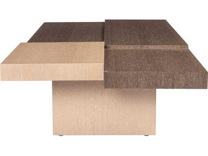Mesa Rectangular Wood Lati Grey Beige Coffee Table