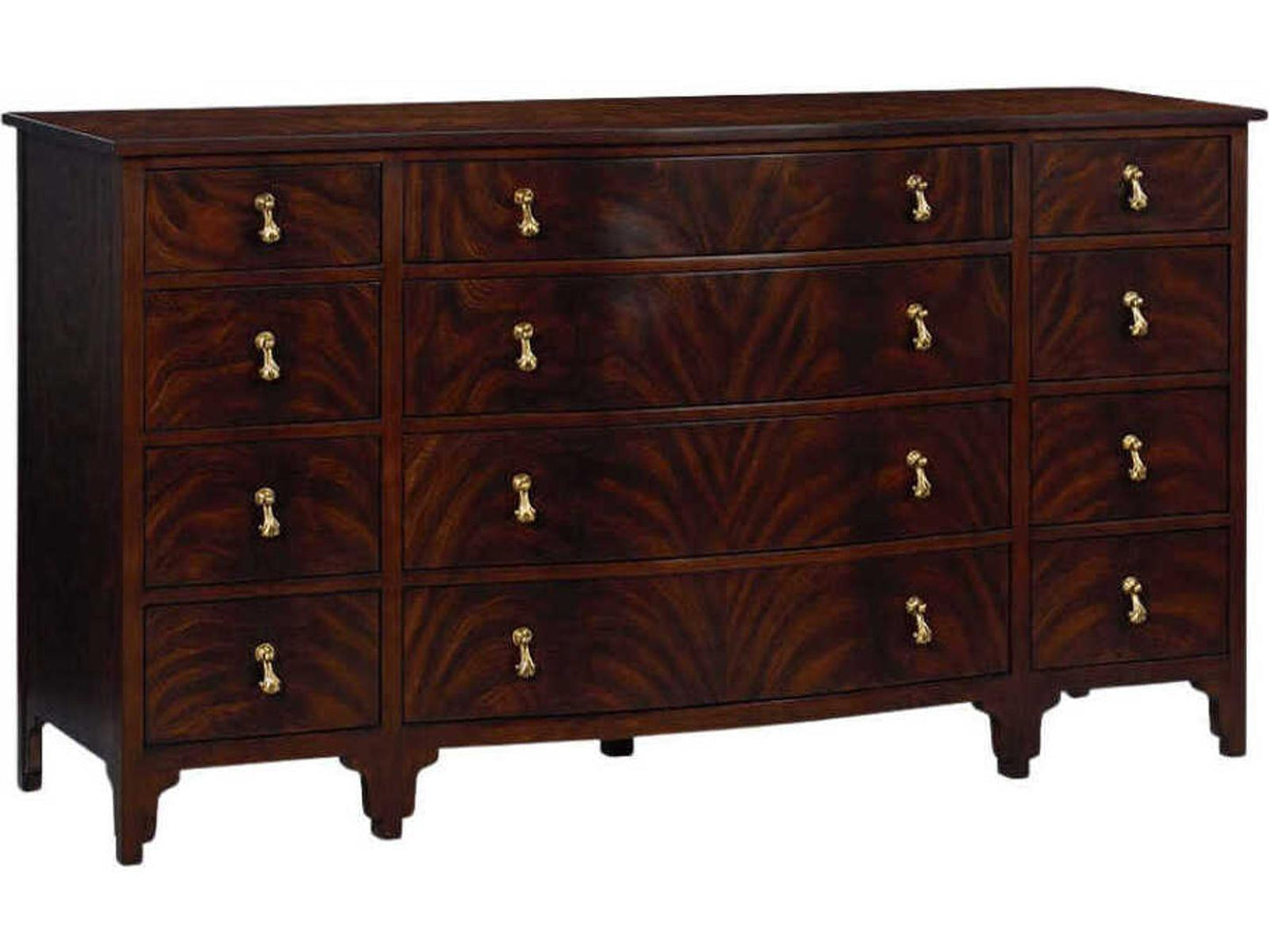 Beau 12-Drawer Wood Dresser in Syrup Mahogany