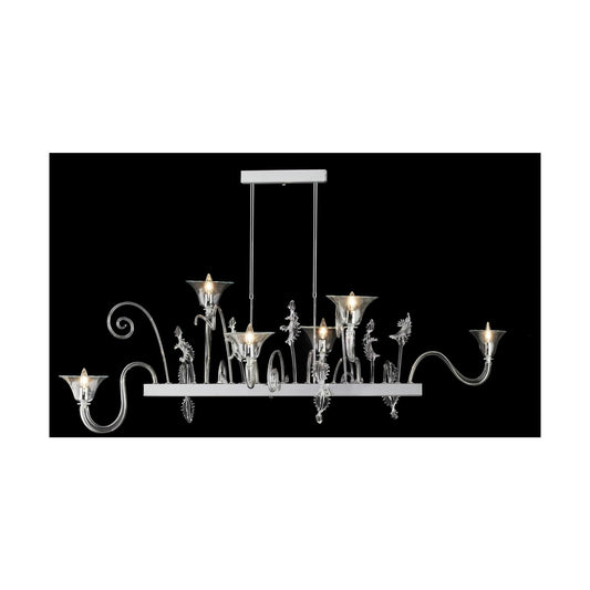 Oggetti Luce Fenice 64 Inch 6 Light Linear Suspension Light Cp54187