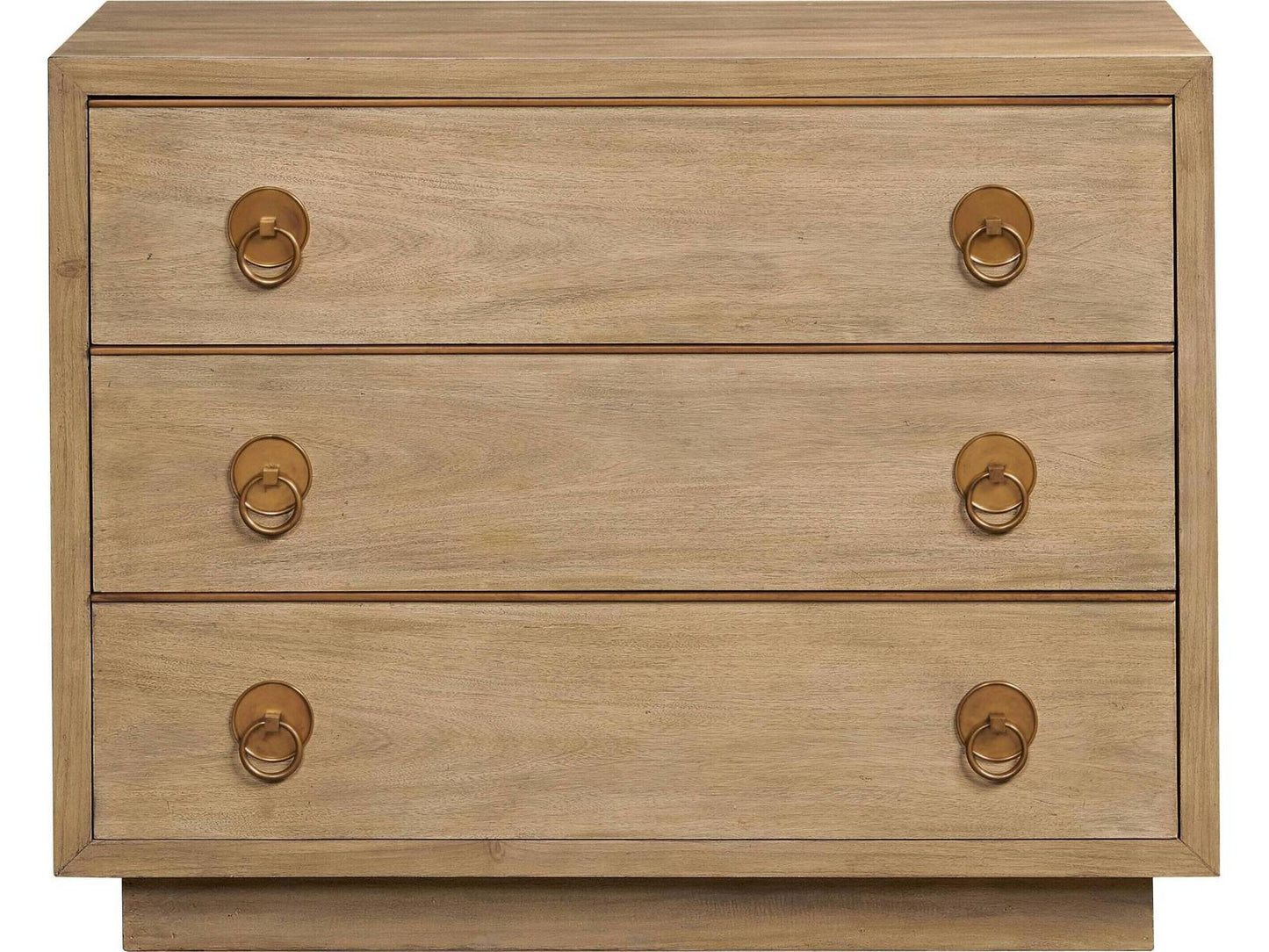 3-Drawers Brown Nightstand