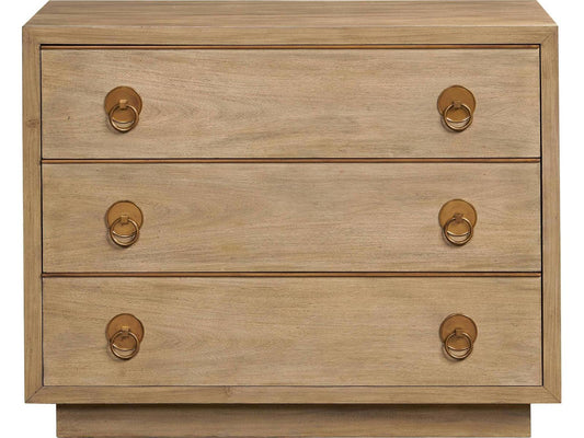 3-Drawers Brown Nightstand