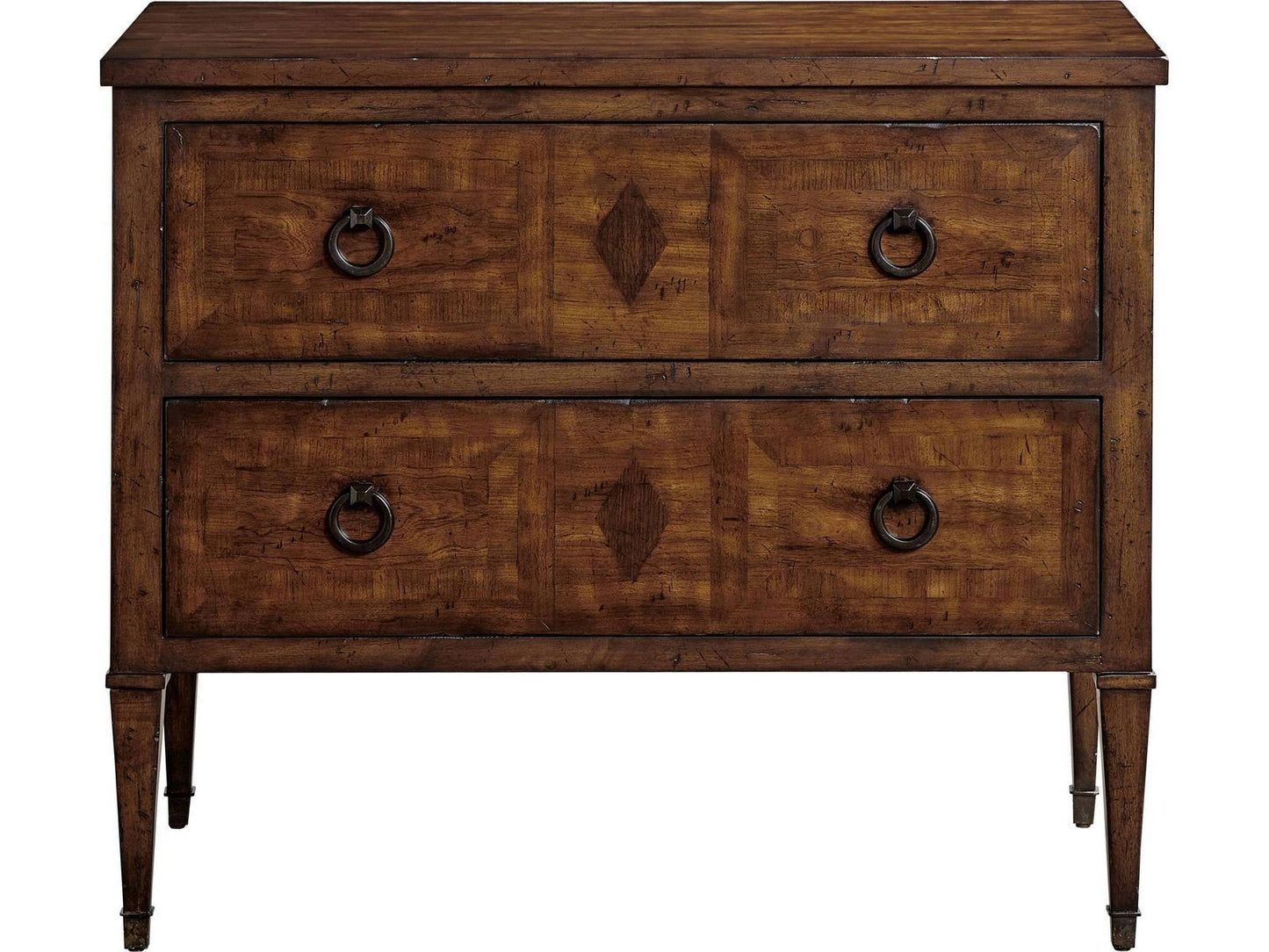Traditional 2-Drawer Nightstand in Cherry Finish