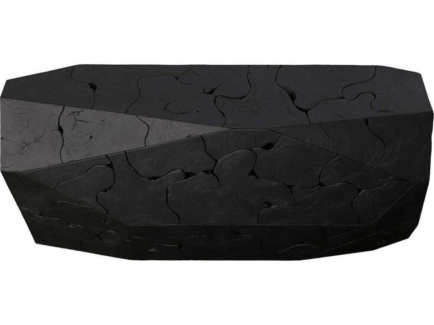 Prism Console Table in Black Wood