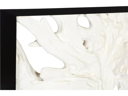 Cast Root Framed Faux Bleached Resin and Iron Console Table