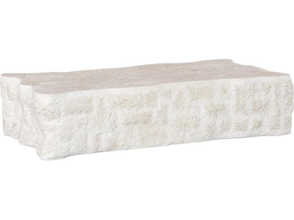 Mactan Rectangular Stone Coffee Table in Natural