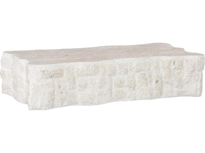 Mactan Rectangular Stone Coffee Table in Natural