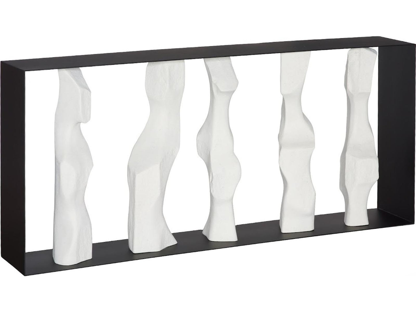 Cast Women Metal Framed Roman Stone Console Table