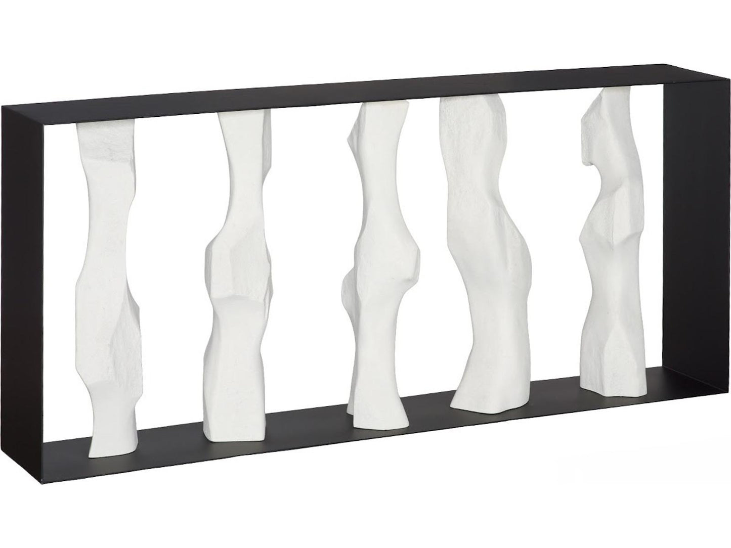 Cast Women Metal Framed Roman Stone Console Table