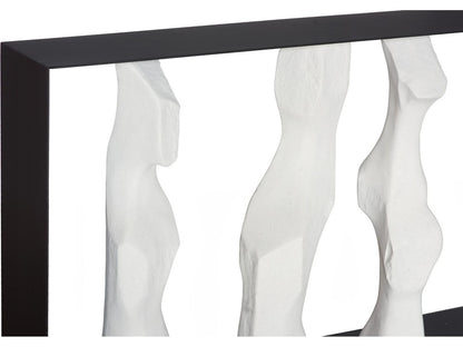 Cast Women Metal Framed Roman Stone Console Table