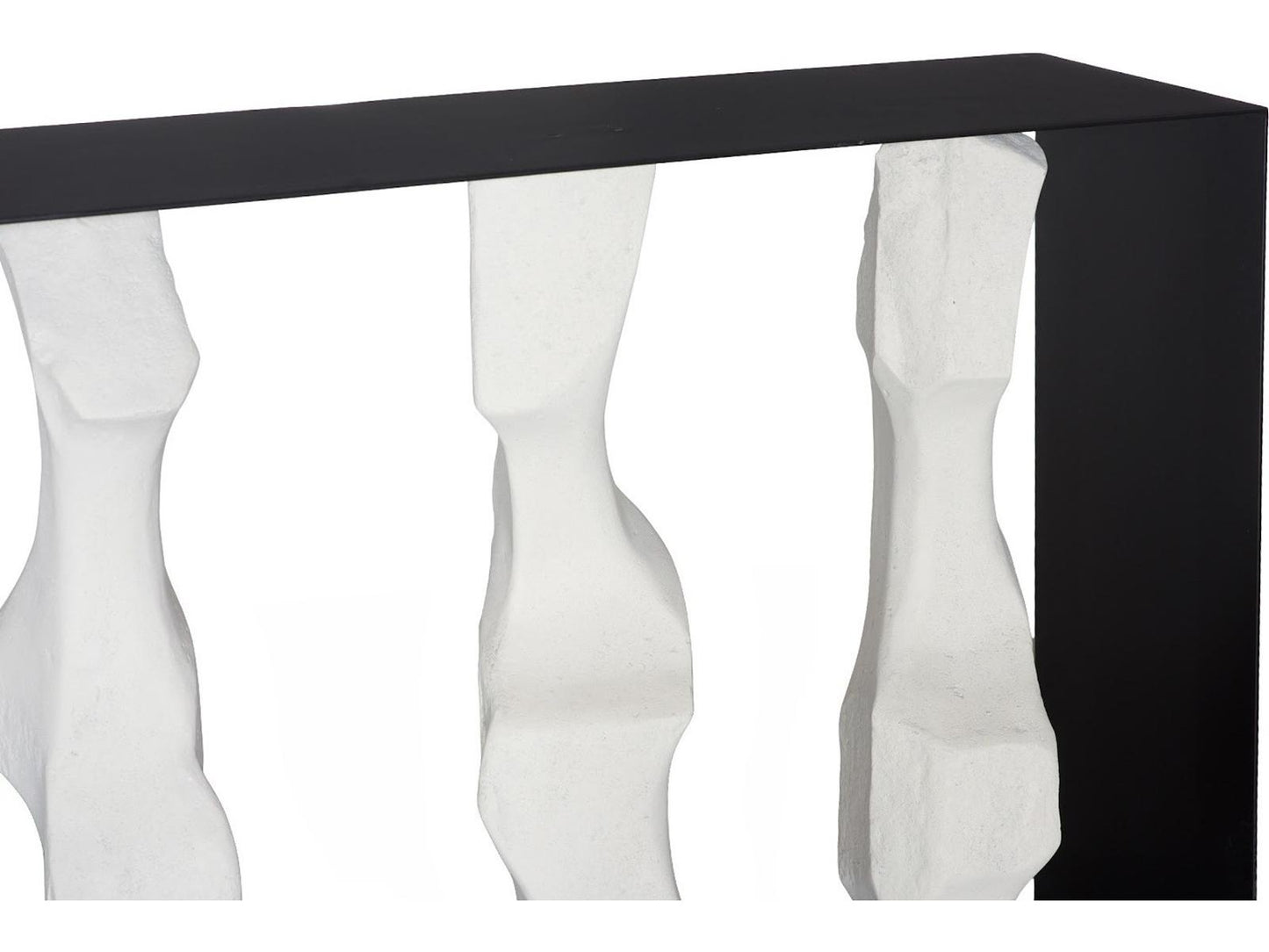Cast Women Metal Framed Roman Stone Console Table