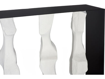 Cast Women Metal Framed Roman Stone Console Table