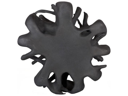Cast Organic River Stone Round Coffee Table Charcoal Stone Finish