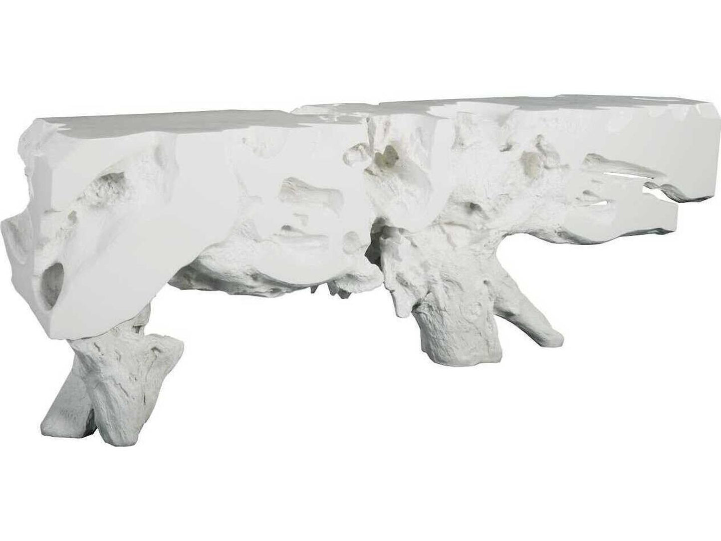 Freeform XL Console Table in Gel Coat White
