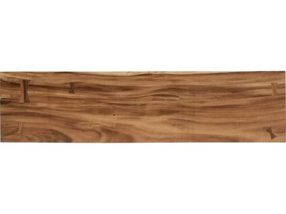 Atlas Rectangle Console Table Natural Chamcha Wood and Black Metal