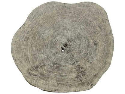 Floating Chamcha Wood Coffee Table in Gray Stone and Black